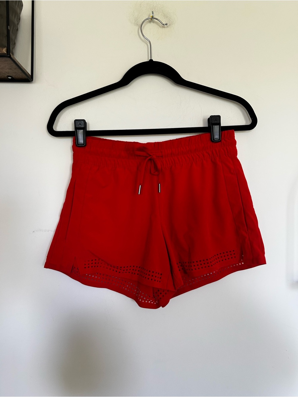 Athleta Red Baja Shorts Elastic Pull On Drawstring Waist Size 0